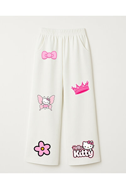 haha Hello Kitty Printed Wide Leg Sweatpants for Girls