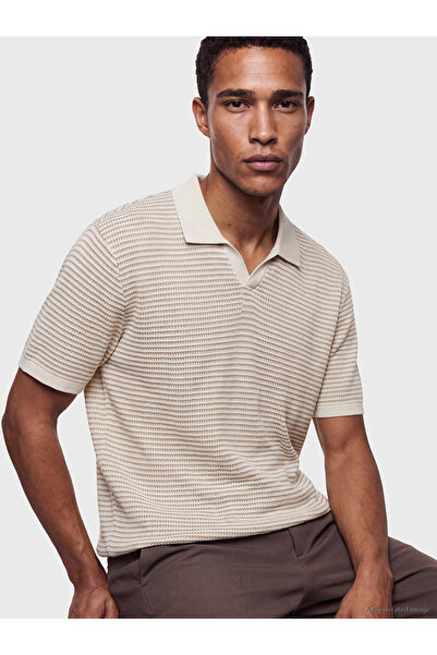 LC Waikiki Polo Collar Striped Men's T-Shirt