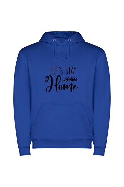 iLovePrints Stay-Home Chic Φούτερ με κουκούλα σε χρώμα Μπλε
