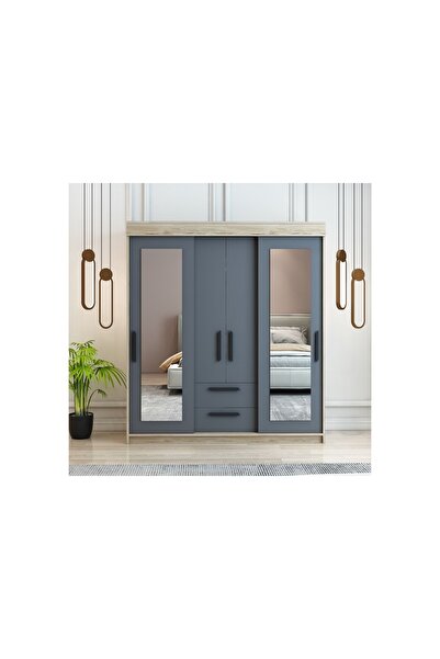 Vivense İZMİR GARDIROP, SÜRGÜLÜ, GRİ