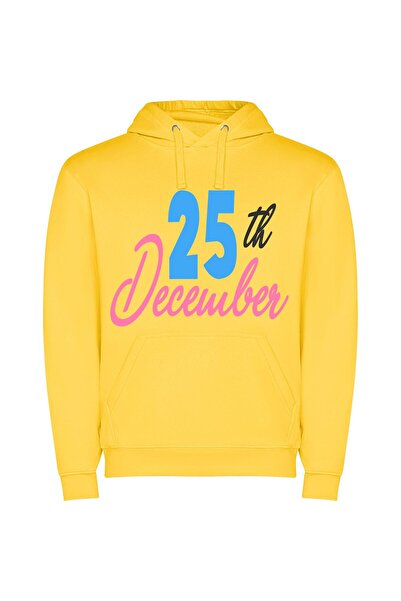 iLovePrints Festive 256 Colors Delight Φούτερ με κουκούλα σε χρώμα Κίτρινο