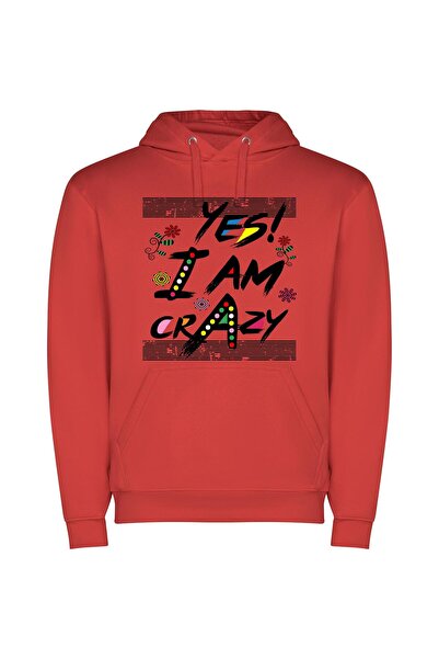 iLovePrints Delightfully Crazy: High Definition Φούτερ με κουκούλα σε χρώμα Κ...
