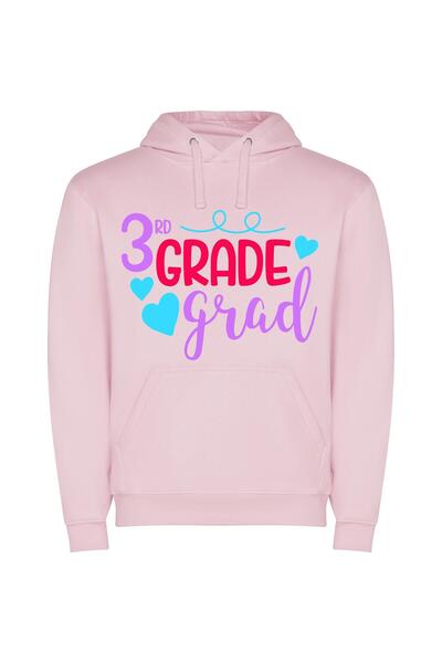 iLovePrints Hearts of Grade Three Φούτερ με κουκούλα σε χρώμα Ροζ
