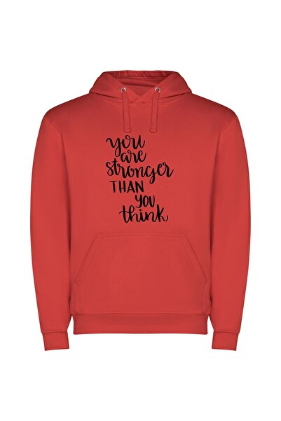 iLovePrints Unleash Inner Strength Φούτερ με κουκούλα σε χρώμα Κόκκινο
