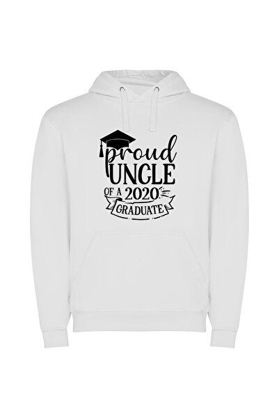 iLovePrints Grad Pride Portrait Φούτερ με κουκούλα σε χρώμα Λευκό