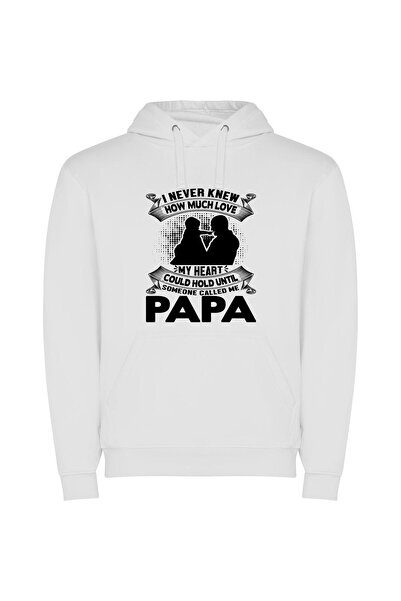 iLovePrints Infinite Parental Love Φούτερ με κουκούλα σε χρώμα Λευκό