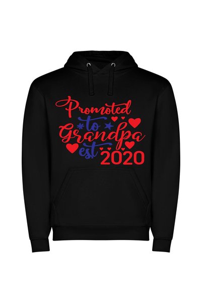 iLovePrints Grandpaa's Proud 2020 Φούτερ με κουκούλα σε χρώμα Μαύρο