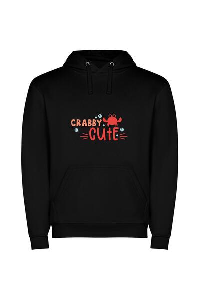 iLovePrints Crabcore Cutie Collection Φούτερ με κουκούλα σε χρώμα Μαύρο