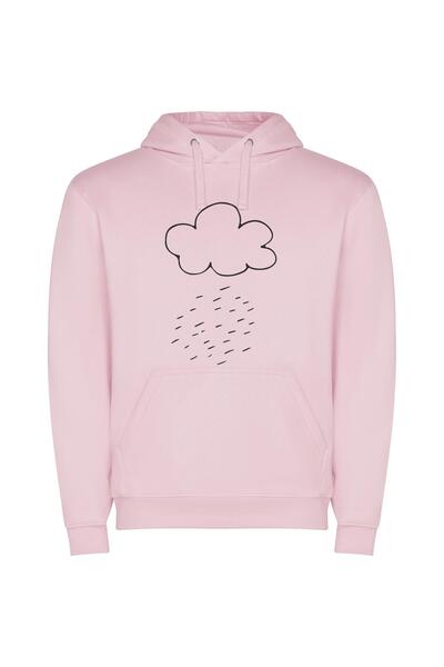 iLovePrints Torrential Rainstorm Envelopes Φούτερ με κουκούλα σε χρώμα Ροζ