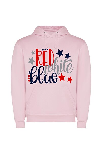iLovePrints Star Spangled Color Show Φούτερ με κουκούλα σε χρώμα Ροζ