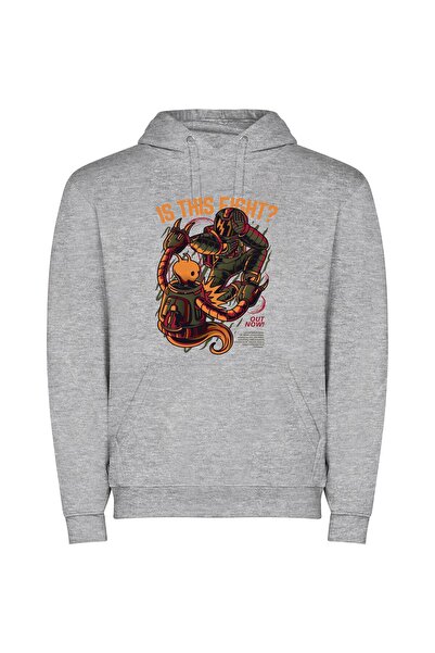 iLovePrints Cosmic Aquatic Encounter Φούτερ με κουκούλα σε χρώμα Γκρι