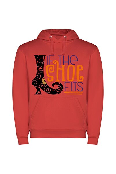 iLovePrints Perfect Fit: Shoe Concept Φούτερ με κουκούλα σε χρώμα Κόκκινο