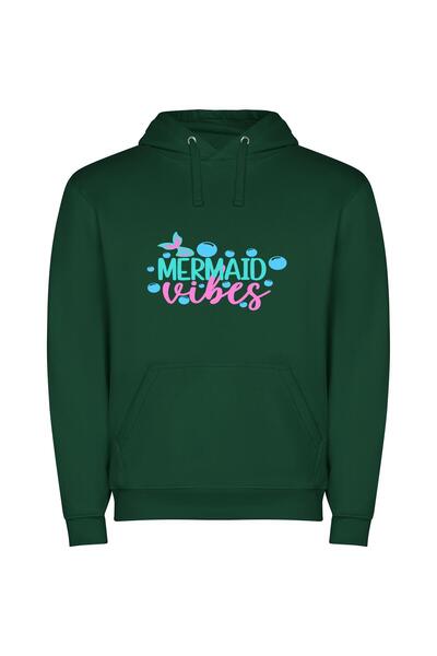 iLovePrints Enchanting Aquatic Auras Φούτερ με κουκούλα σε χρώμα Πράσινο