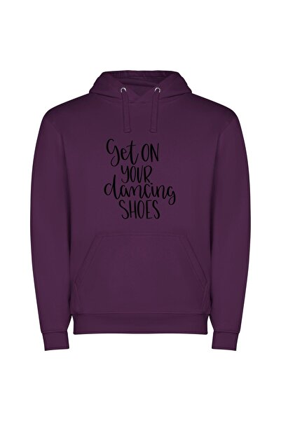 iLovePrints Chic Dance Fashion Statement Φούτερ με κουκούλα σε χρώμα Μωβ