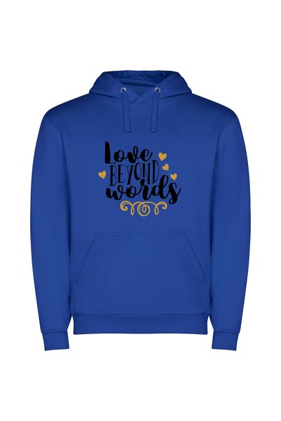iLovePrints Love's Gold Epitome Φούτερ με κουκούλα σε χρώμα Μπλε