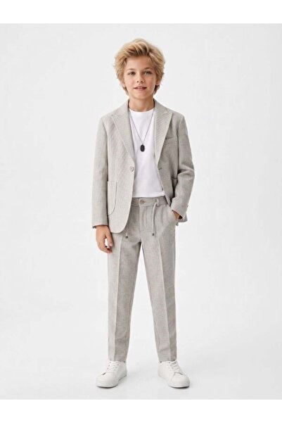 Zekids Costum sport cu dungi pentru băieți