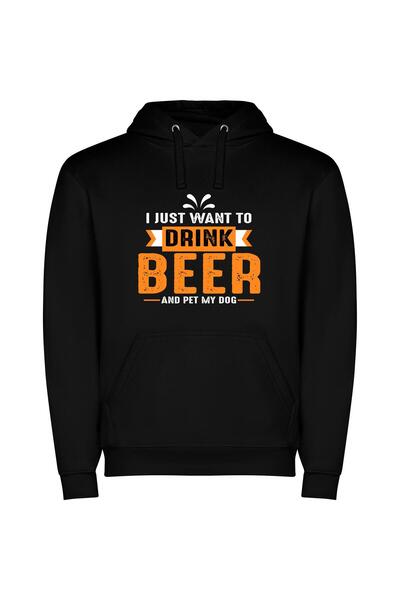 iLovePrints Brew in Style Φούτερ με κουκούλα σε χρώμα Μαύρο
