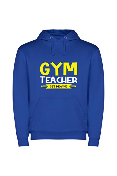 iLovePrints Vibrant Fitness Dynamo Φούτερ με κουκούλα σε χρώμα Μπλε