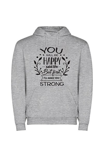 iLovePrints Happiness Reborn: Strengthening Life Φούτερ με κουκούλα σε χρώμα ...