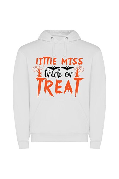 iLovePrints Bewitched Halloween Delight Φούτερ με κουκούλα σε χρώμα Λευκό
