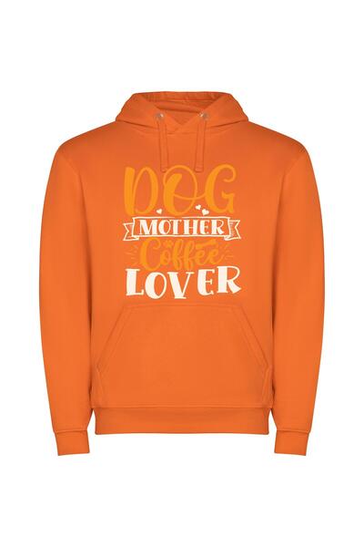 iLovePrints Caramel Coffee Love Mug Φούτερ με κουκούλα σε χρώμα Πορτοκαλί