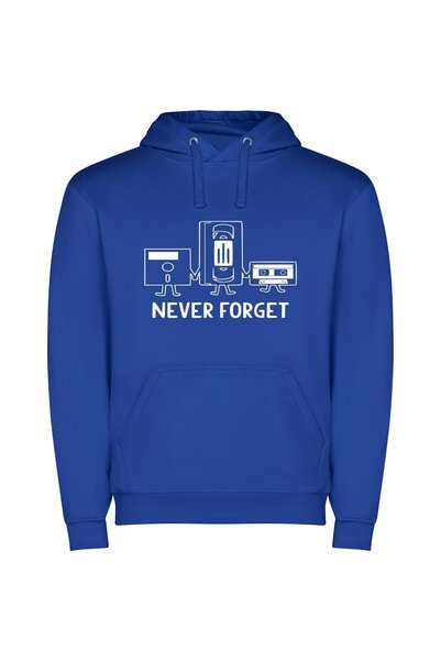 iLovePrints Timeless Melancholic Memories Φούτερ με κουκούλα σε χρώμα Μπλε