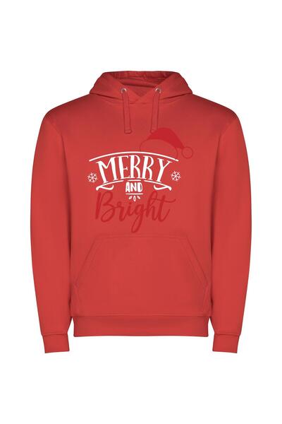 iLovePrints Gleaming Festive Radiance Φούτερ με κουκούλα σε χρώμα Κόκκινο