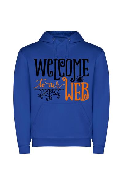 iLovePrints Webbound: Site of Success Φούτερ με κουκούλα σε χρώμα Μπλε