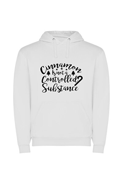 iLovePrints Witty Cinnamon Control Chronicles Φούτερ με κουκούλα σε χρώμα Λευκό
