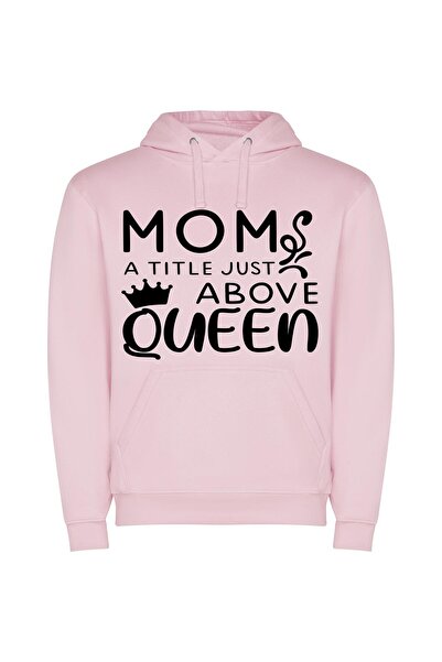 iLovePrints Moms: Royal Unlimited Love Φούτερ με κουκούλα σε χρώμα Ροζ