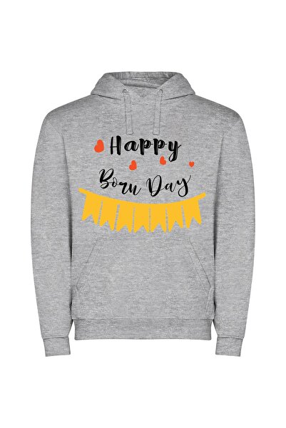 iLovePrints Blissful Adobe Birthday Creation Φούτερ με κουκούλα σε χρώμα Γκρι