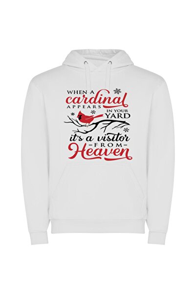 iLovePrints Heavenly Cardinal: Backyard Blessing Φούτερ με κουκούλα σε χρώμα ...