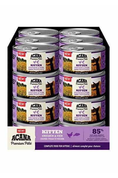 Acana Acanac Cardboard Carton Wet Food for Kittens Chicken and Fish for Cats ...