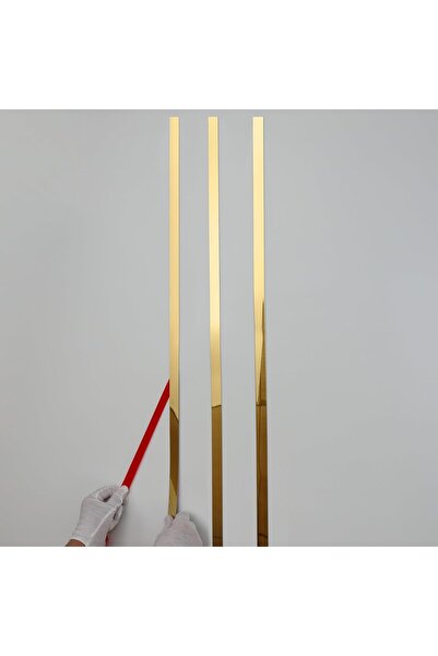 Taaizau Gold Metalized Mirror-Like Finish Molding Trim, Peel and Stick Strip ...