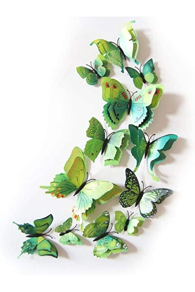 Other 3D butterflies wall decoration - Green-GF-137