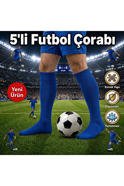 BS BEYAZ SHOES Σετ 5 τεμαχίων (5 ζευγάρια) Κάλτσες ποδοσφαίρου, Κάλτσες γηπέδ...