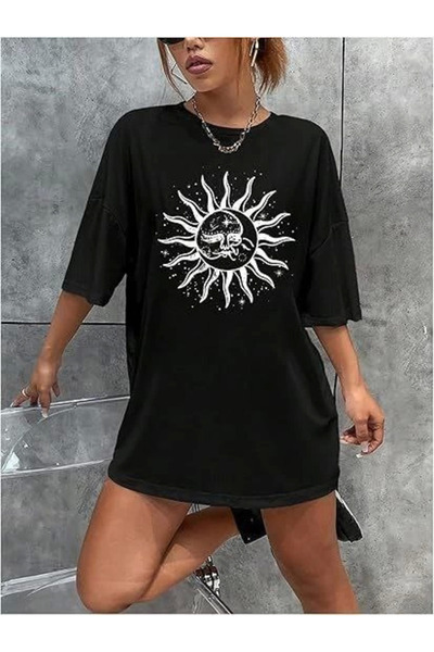 modi Crew neck printed t-shirt - black