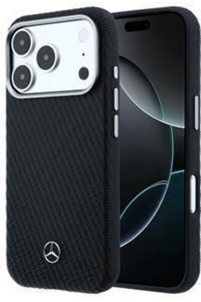 MERCEDES Benz Πίσω Κάλυμμα Συνθετικό Δέρμα / Δέρμα Μαύρο (iPhone 17 Pro)