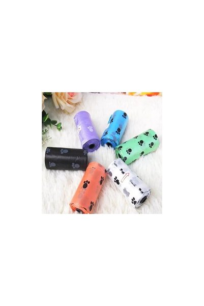 Ufak Tefek Şeyler Pack of 4 Colorful Cat and Dog Poop Bags, Odor-Blocking Walking Waste Bags