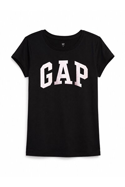 GAP Kids Gap Girls' Logo Print Short Sleeve Basic T-Shirt 4-16 Years Black