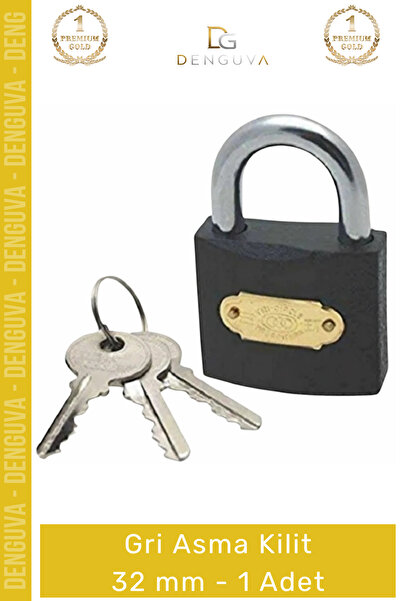 Denguva # Padlock Steel Body Safe Sturdy Durable Rustproof Anti-Theft Gray Pa...
