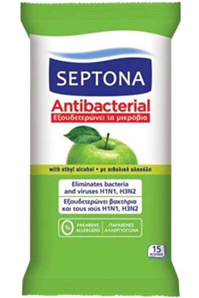 OEM Șervețelele umede antibacteriene Green Apple, 15 buc