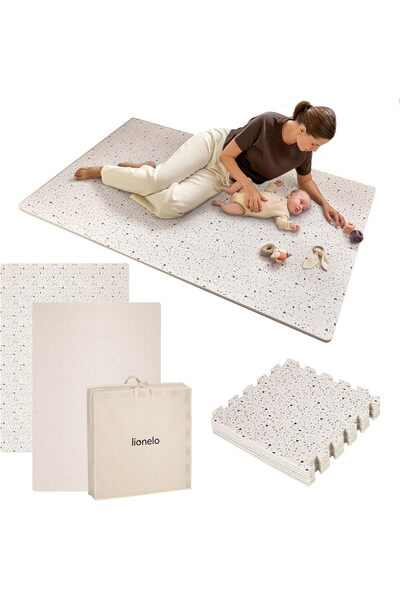 Lionelo Yoka Play Mat 173×116cm, Thick XPE Puzzle Mat 1.5cm with 6 Pieces | R...