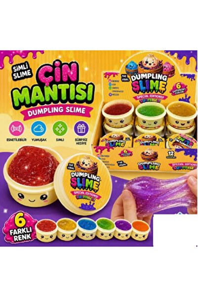 minitoys Slime Simli - Çin Mantısı Şeklinde Renkli Slime Oyuncağı - Sürpriz R...