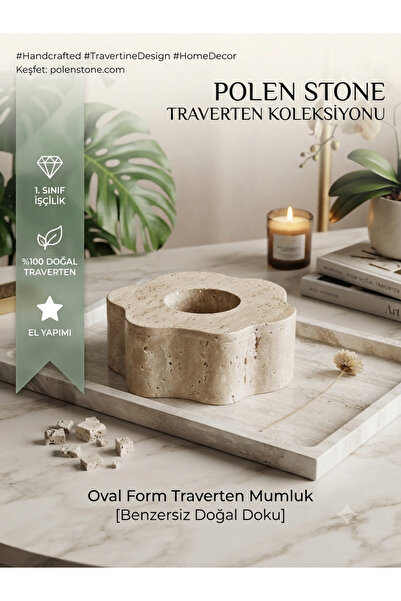 Polen Stone 🌿   Natural Travertine Multi-Purpose Box (20X8 cm)