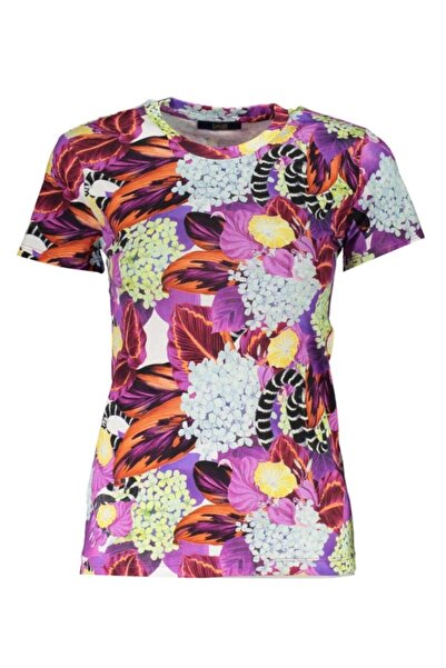 Cavalli Class Tricou Dama violet cu imprimeu floral