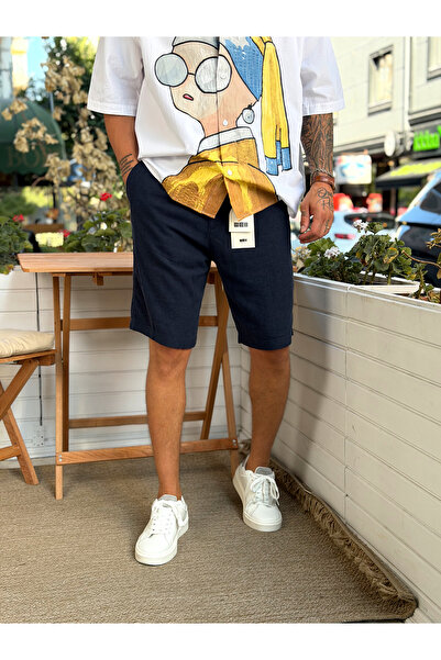 manch collection 100% Linen Regular Shorts