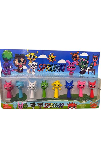 JPT Set de 8 figurine Sprunki multicolore