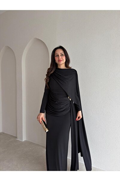 Mooi Butik Elvi̇s Maxi Dress 5447 - Black