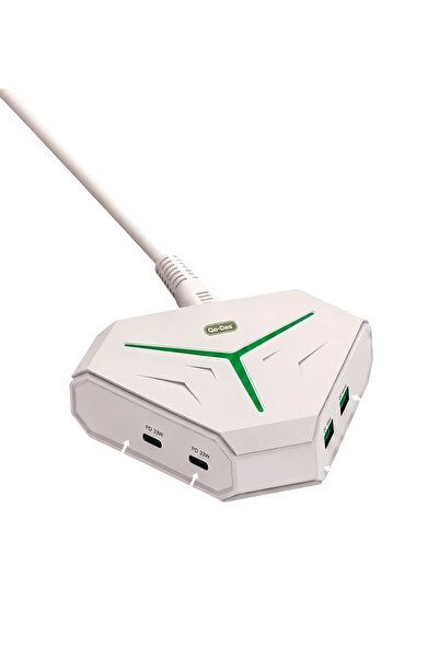Go-Des Gd-B913 4-in-1 Smart Wall Charger Dock with Detachable Cable Extended ...